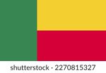 Vector BENIN flag, official colours, illustration. EPS10. vector background of BENIN flag, BENIN Flag in circle