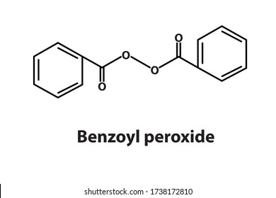 Vector Of Benzoyl Peroxide Chemical Structure