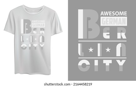 vector berlin mockup t shirt letters typography design