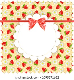 Vector berry banner. Design for  candy and desserts, tea, jam with berry. Vector illustration.