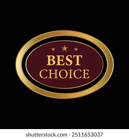  vector best choice button golden edition