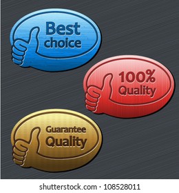 Vector best choice, guarantee quality, 100% quality labels