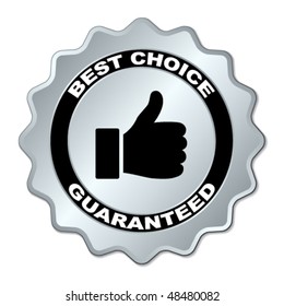 vector best choice guaranteed label
