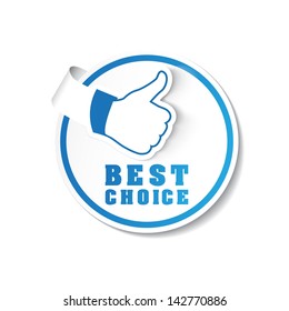 Vector best choice label