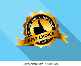 Vector Best Choice Label Icon