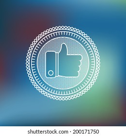 Vector best choice label in outline style - appreciation concept