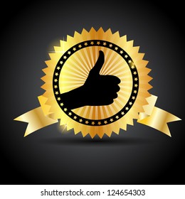 Vector best choice  label with red ribbon.