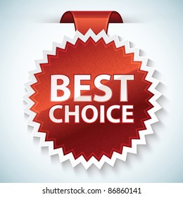 Vector best choice red label