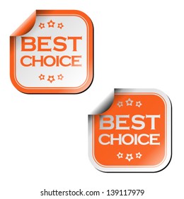 Vector best choice stickers