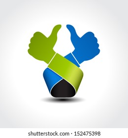 Vector best choice symbol - gesture hand, like icon, okay