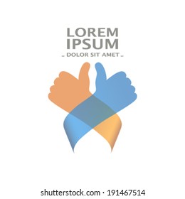 Vector best choice symbol - hand gesture 