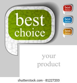 vector best choice textured speech bubble