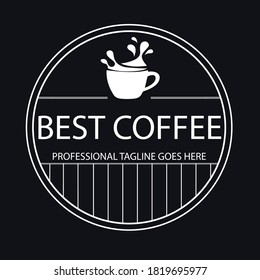 Vector best coffee logo for your design
