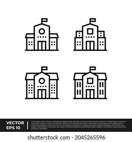Vector - The Best Design Building Icon School Outline For All Needs