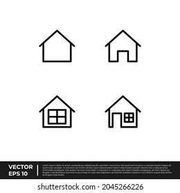 Vector - The Best Design Building Icon Home Outline For All Needs