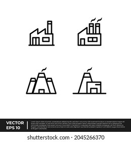 Vector: El Mejor Esquema De Fábrica De Icono De Construcción De Diseño Para Todas Las Necesidades