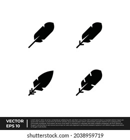 Vector - The Best Design Feather Glyph Icon for all needs