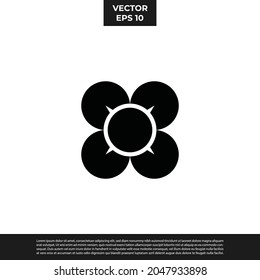 Vector - The Best Design Flower Icon Glyph Style For All Needs