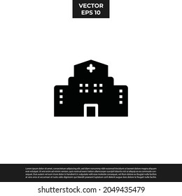 Vector - The Best Design Hospital Icon Glyph Style For All Needs