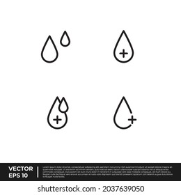 Vector: el mejor diseño de contorno sanguíneo de iconos para todas las necesidades