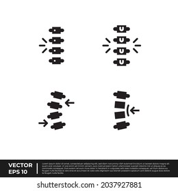 Vector: el mejor glifo quiropráctico del icono de diseño para todas las necesidades