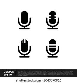 Vector - The Best Design Icon Communication Old Microphone Glyph For All Needs
