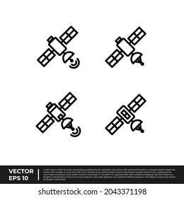 Vector - The Best Design Icon Communication Satellite Outline For All Needs