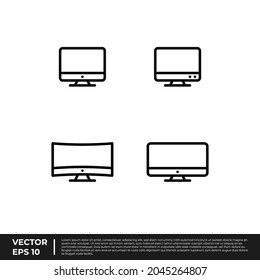 Vector - The Best Design Internet Icon Monitor Outline For All Needs
