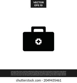 Vector - The Best Design Medical Kit Icon Glyph Style For All Needs