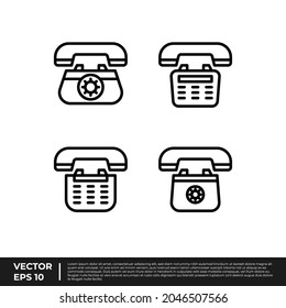 Vector - The Best Design Office Icon Telephone Outline For All Needs
