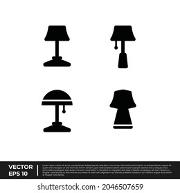 Vector: el mejor glifo de la lámpara de la tabla de iconos de Office de diseño para todas las necesidades