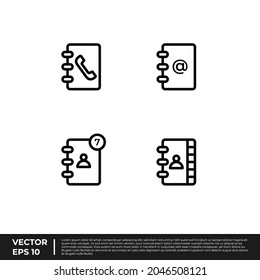 Vector - The Best Design Office Icon Address Book Outline For All Needs