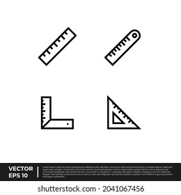 Vector - The Best Design Outline Icon Ruler For All needs