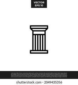 Vector - The Best Design Pillar Icon Outline Style For All Needs