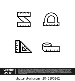 Vector - The Best Design Stationery Icon Ruler Glyph For All Needs