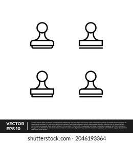 Vector - The Best Design Stationery Icon Rubber Stamp Outline For All Needs