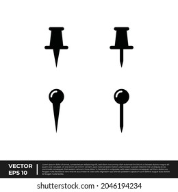 Vector - The Best Design Stationery Icon Paper Pin Glyph For All Needs