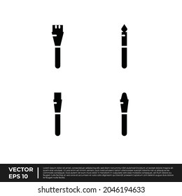 Vector - The Best Design Stationery Icon Pain Brush Glyph For All Needs