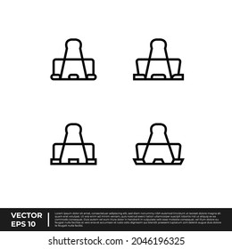 Vector - The Best Design Stationery Icon Binder Clip Outline For All Needs