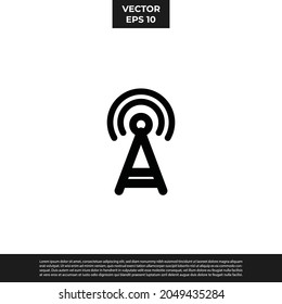 Vector - The Best Design Tower Icon Glyph Style For All Needs