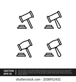 Vector - The Best Gavel Law Outline Icon for all needs