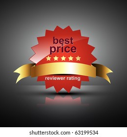 vector best price label in red color
