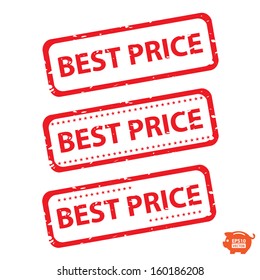 Vector: Best price  red tag collection. EPS10.