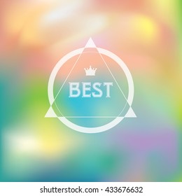vector best  retro vintage label 