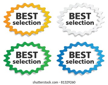 Vector best selection design elements with shadows
