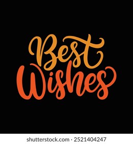 vector best wishes lettering design