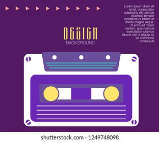 Vector beta tape and cassette box old graphic in 80s style. Awesome super video hits. VHS effect. 80's and 90's style. Retro vintage cover