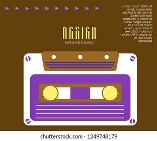 Vector beta tape and cassette box old graphic in 80s style. Awesome super video hits. VHS effect. 80's and 90's style. Retro vintage cover