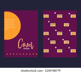 Vector beta tape and cassette box old graphic in 80s style. Awesome super video hits. VHS effect. 80's and 90's style. Retro vintage cover