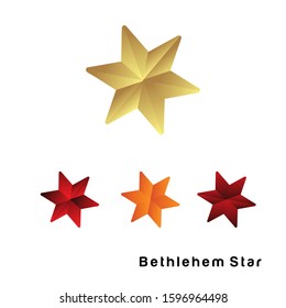 vector bethlehem star design illustration eps 10
